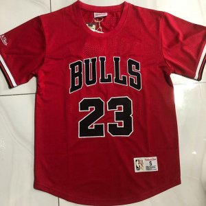 23 Jordan Chicago Bulls Hardwood Classics Maillot à Manche Red